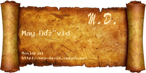 May Dávid névjegykártya